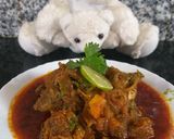A picture of step 3 of ERACHI VARATTIYATHU...Masala lamb.