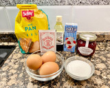 Foto del paso 1 de la receta: Pastel de nata con mermelada de frambuesas (Cream cake with raspberry jam) GLUTEN-FREE