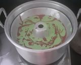 Foto langkah ke 5 dari resep Bolu Kukus lumer Pandan Cokelat.