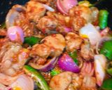 A picture of step 5 of Spanish Chicken.