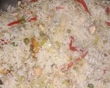 A picture of step 5 of Chinese Rice with Korean Egg Rolls.