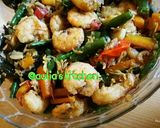 Foto langkah ke 7 dari resep Tumis Kacang Panjang mix wortel plus udang besar plus ebi.