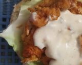 A picture of step 7 of Air-fried chicken zinger burger.