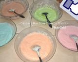 Foto langkah ke 5 dari resep Cassava Rainbow Cake Syuper Menul by Shinta.