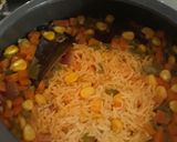 A picture of step 4 of Mix veg corn rice.