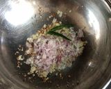 A picture of step 2 of Hara chana masala curry.
