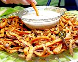 A picture of step 5 of Sweet Potato French Fries In Airfryer With Cheesy Dip.