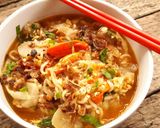 Foto langkah ke 7 dari resep Mie Tek-Tek Pedas dari Mie Instan Goreng #pr_anekamiekuah.