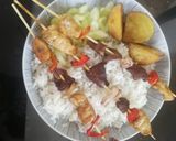 Foto del paso 9 de la receta: Brocheta mixta a la parrilla con ensalada de pepino