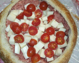 Foto del paso 5 de la receta: Pan de hogaza relleno de mozzarella, carne picada y jamón