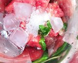 A picture of step 2 of Watermelon Lassi.