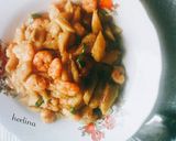Foto langkah ke 4 dari resep Terong tumis udang.
