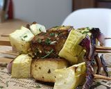 Une image de l'étape 7 de 🔥Brochettes de tofu fumé sauce moutarde.