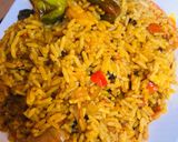 A picture of step 3 of Daddawa rice.