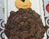 A picture of step 1 of Murungai Keerai ragi dosa with coconut chutney.
