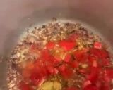 A picture of step 3 of Palak gosht.