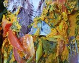 A picture of step 3 of PEPES IKAN WOKU IN HERBAL CURRY, WRAP WITH BANANA LEAVES.
