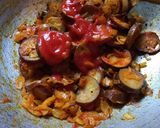 A picture of step 4 of Masaledar brinjal bhaji.