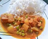 A picture of step 2 of Rice with Aloo matar Vegetable.
