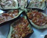 Foto del paso 4 de la receta Berenjenas rellenas con salsa italiana de aceitunas y huevo secreto