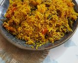 A picture of step 5 of Vegetable Biryani.