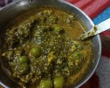 A picture of step 4 of Palak paneer.