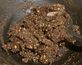 A picture of step 3 of Flaxseed-Peanut-Sesame laddoo.