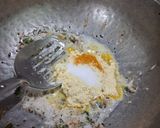 A picture of step 4 of Besan Bhat (Besan Rice).