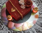 صورة لخطوة 9 من وصفة كيك ديزاين على شكل قلب❤❤❤