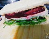 A picture of step 3 of Vegetables club sandwich.