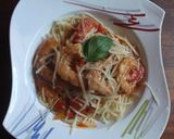Foto del paso 4 de la receta: Espaguetis con Langostinos en salsa rústica