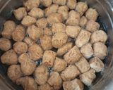 A picture of step 1 of Soya Chunks Chilla (protein rich, weight loss recipe).