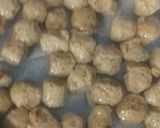 A picture of step 1 of Soyabean Manchurian.