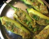 A picture of step 2 of Stuffed mulag (mirchi)chilli.