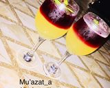 A picture of step 1 of Pineapple nd Hibiscus mocktail.