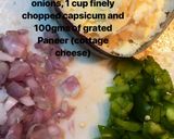A picture of step 1 of Paneer Bhurji Dosa.