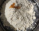 A picture of step 1 of Mirchi pakora.