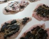 A picture of step 1 of Chicken Pesto Roll-Ups.