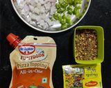 A picture of step 1 of Maggi Veg Grilled Sandwich 🥪.