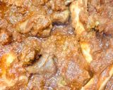 A picture of step 6 of Palak gosht.