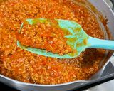 A picture of step 5 of Sloppy Joes.