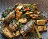 Foto langkah ke 6 dari resep Rica-Rica Lele Tahu Tempe Kemangi.