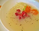 Foto del paso 8 de la receta: Caldo de ave con tacos de jamón