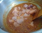 A picture of step 3 of Bhindi Chicken with three Spices.