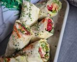 Une image de l'étape 3 de 🌯🥑 Wraps Gourmands au Poulet, guacamole & Fromage Frais à l’Ail.