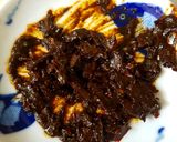 Hình bước làm 2 của món Mapo tofu (đậu hũ sốt cay Tàu)
