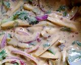 A picture of step 3 of Kadhi pakora.