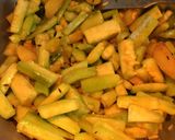A picture of step 4 of Dudh Jhinge / Milky Ridge Gourd.