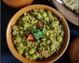 A picture of step 5 of Moong bajara khichdi.