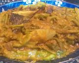 A picture of step 4 of Hot & Spicy Arum-lobe with Hilsha Head/ ইলিশ মাছের মাথা দিয়ে কচুর লতির ঝাল.
